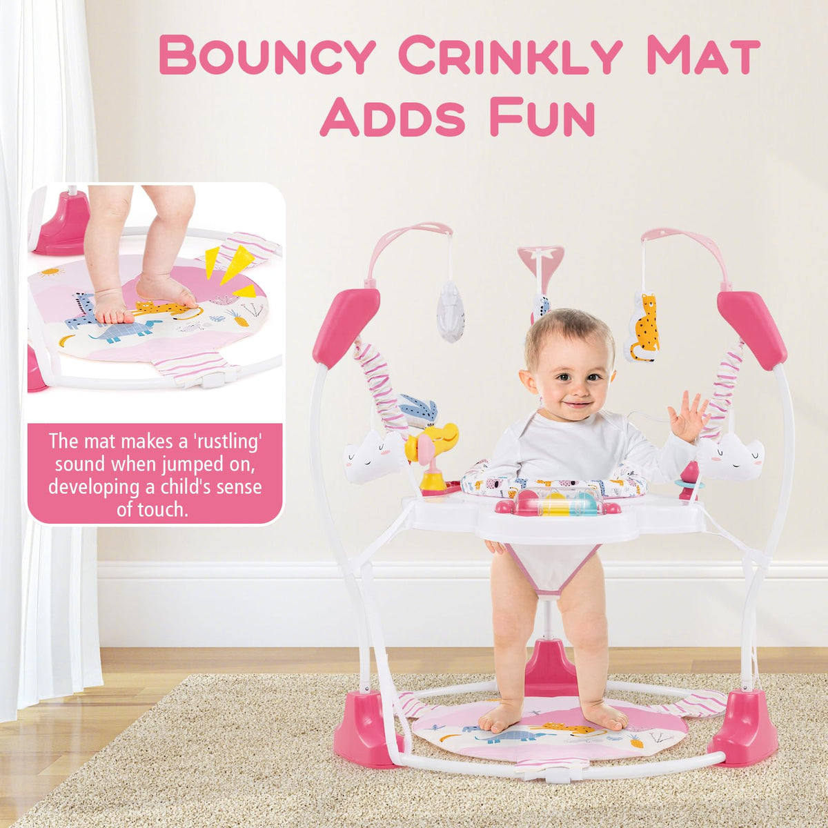 Pink 3 in 1 Baby Jumpers and Bouncers D889