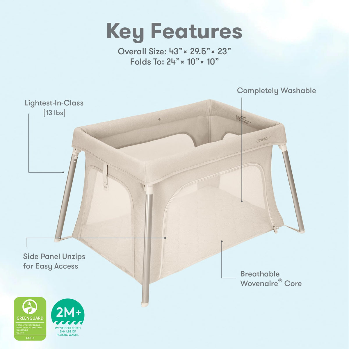 Compact Travel Crib & Play Yard Z20133