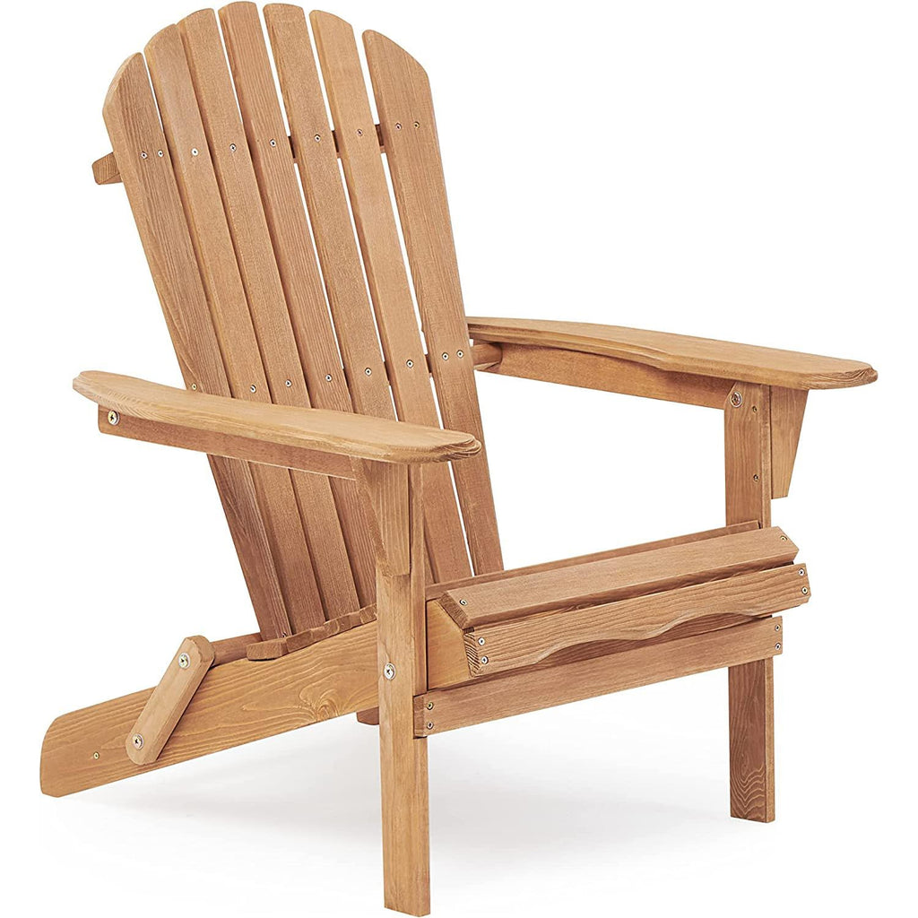 Adirondack Chair Set of 2 Wooden Folding Outdoor Chair J2783