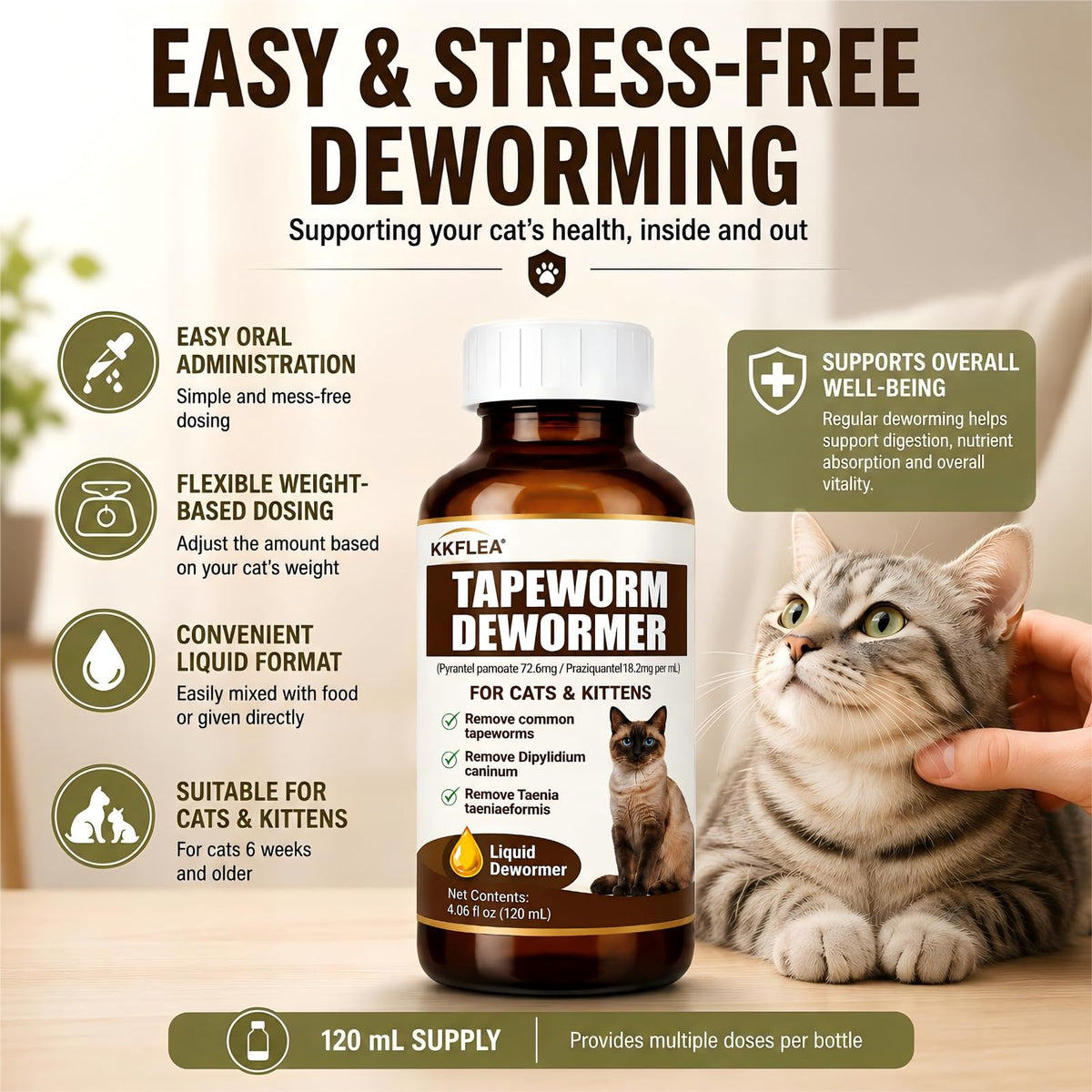 Liquid Cat Dewormer 120ml A226309