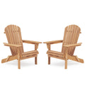 Adirondack Chair Set of 2 Wooden Folding Outdoor Chair J2783