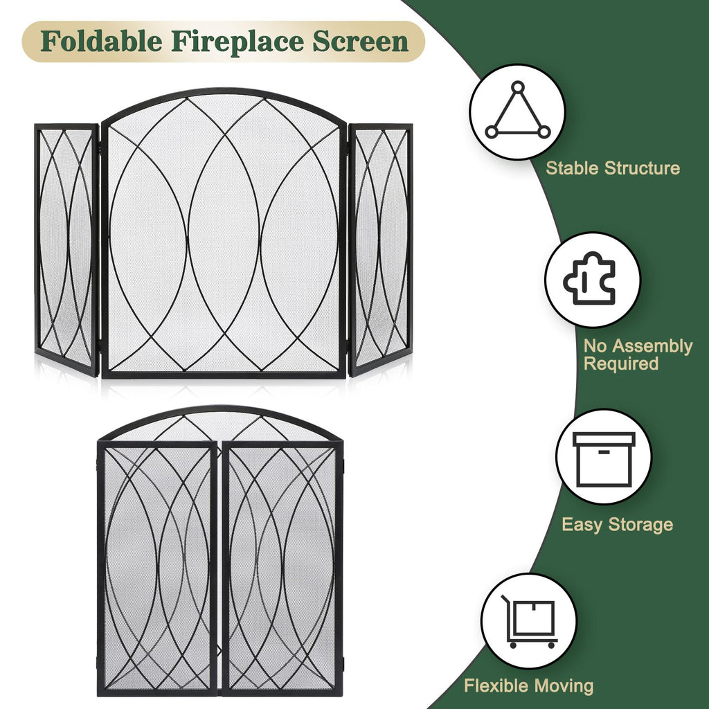 Wrought Iron Fireplace Screen T804015