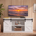 White 58'' TV Stand with Sliding Barn Doors L5517
