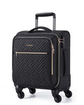 16-inch Softside Underseater Carry On Luggage with Spinner Wheels Black W39924
