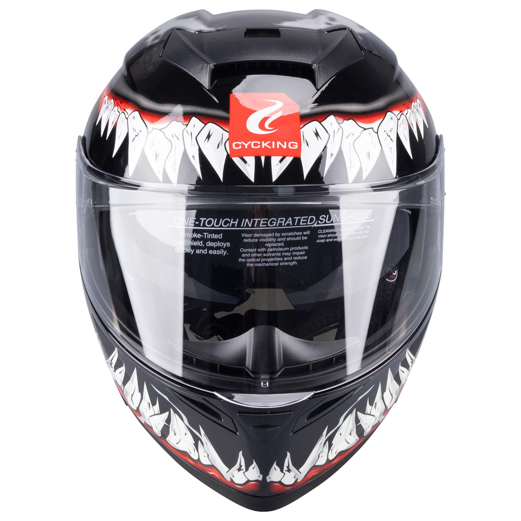 Modular Flip Up Full Face Motorcycle Helmet with Dual Visor F6827