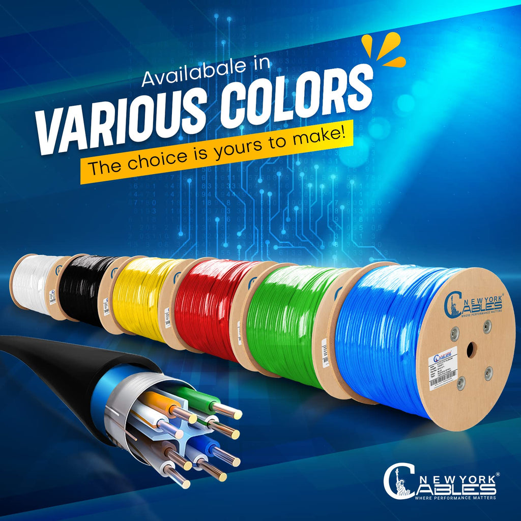 Cat6 Shielded Plenum Cable 1000FT Solid Bare Copper Ethernet Cable P242383