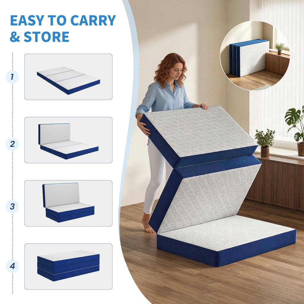 Queen 6 Inch Foldable Gel Memory Foam Mattress W607183