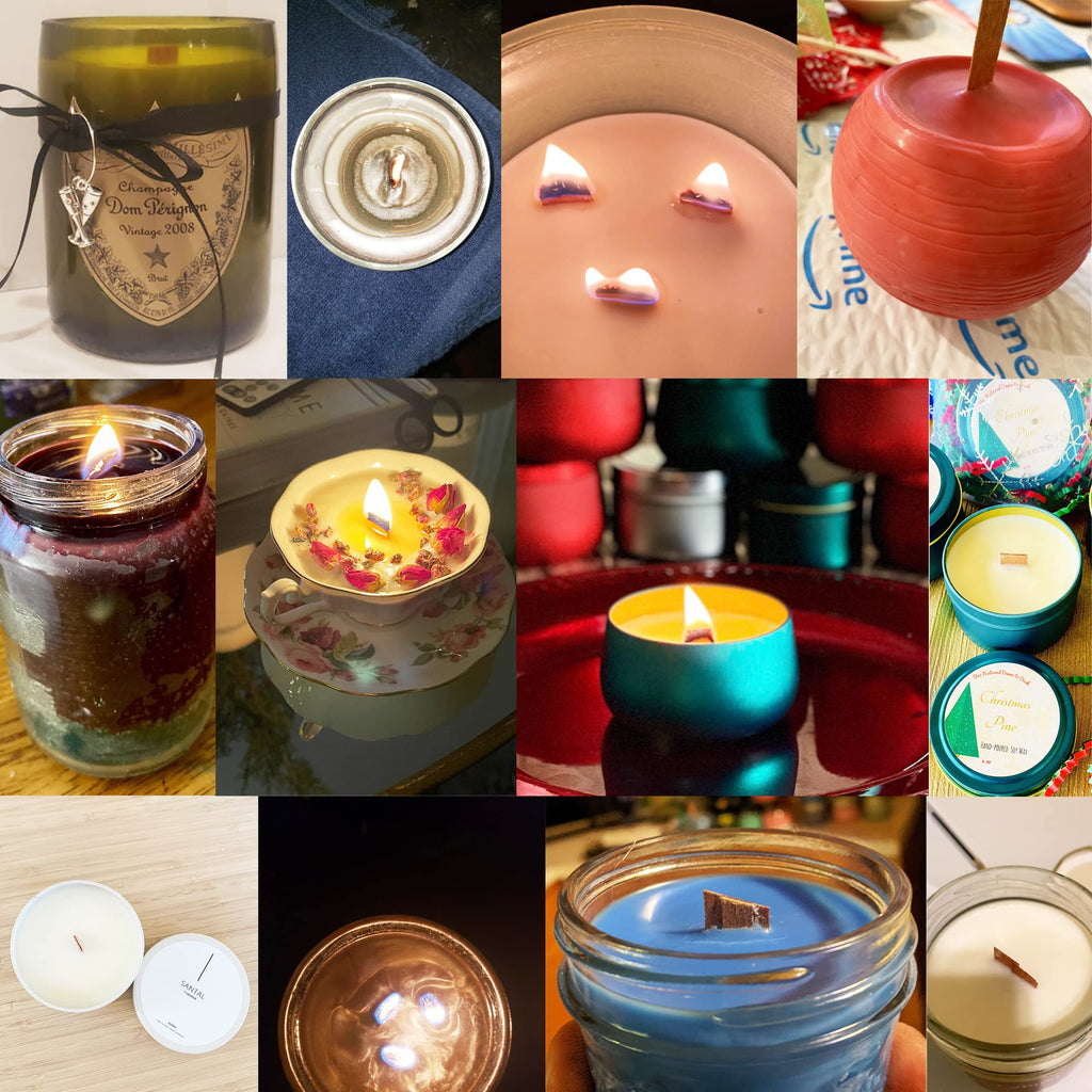 50PCS Crackling Wooden Candle Wicks with Metal Base L795