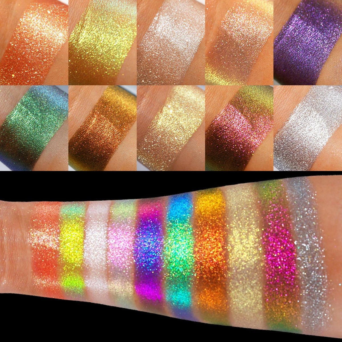 10 Colors Multichrome Shimmer Eyeshadow Palette B607436