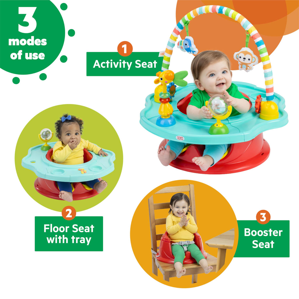 3-in-1 Baby Activity Seat with Toys, Snacking Tray, Booster Seat H6151