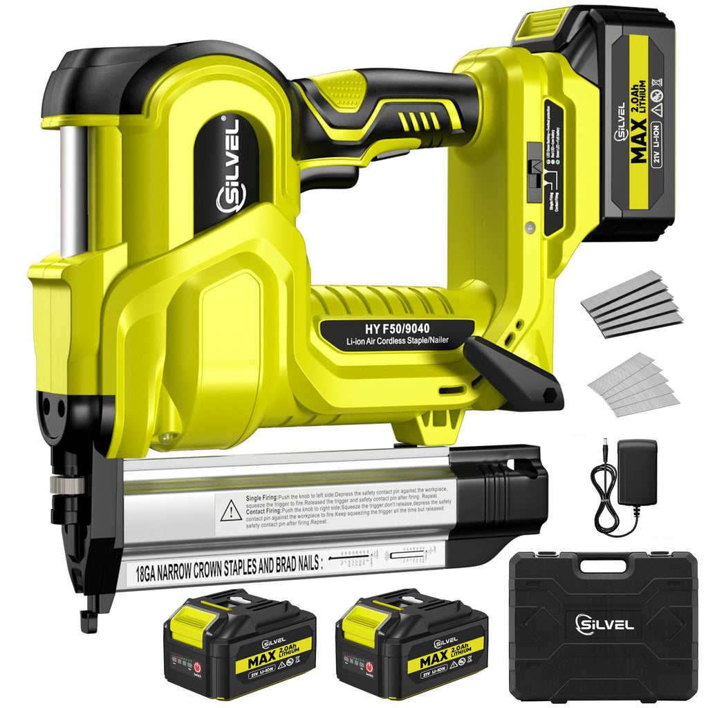 2" Cordless Brad Nailer, 2-in-1 21V Electric Brad Nailer with Battery J85140