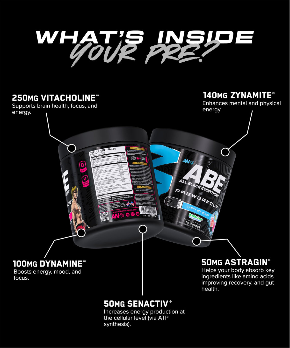 Black Pre-Workout Powder 350mg Caffeine 30 Servings I511991