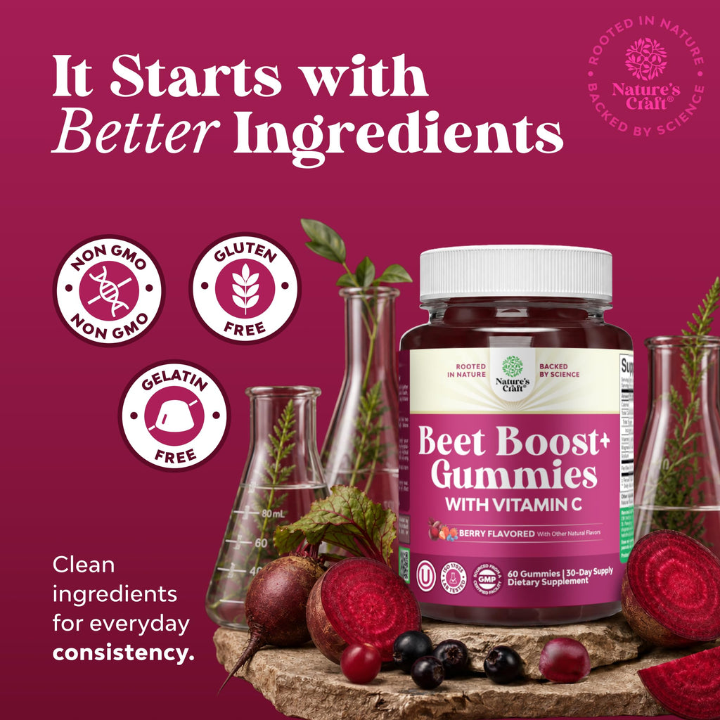 Beet Root Gummies with Vitamin C 60 Ct Z55846