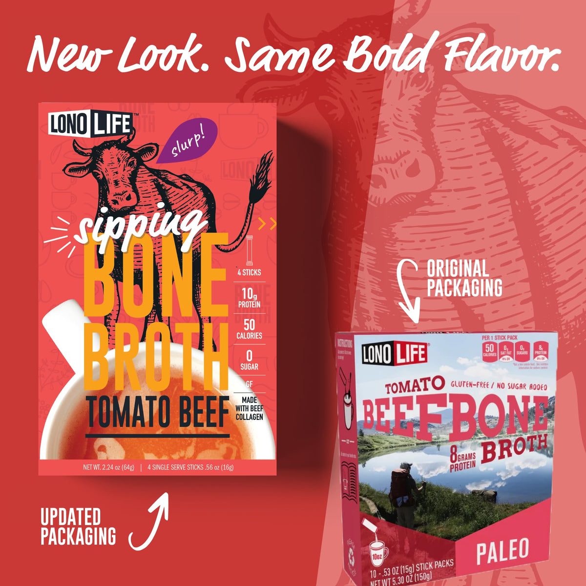 Tomato Beef Bone Broth Packets 10 Pack Z2530