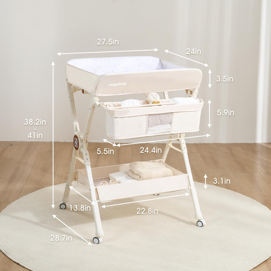 Portable Foldable Baby Changing Table on Wheels N651479