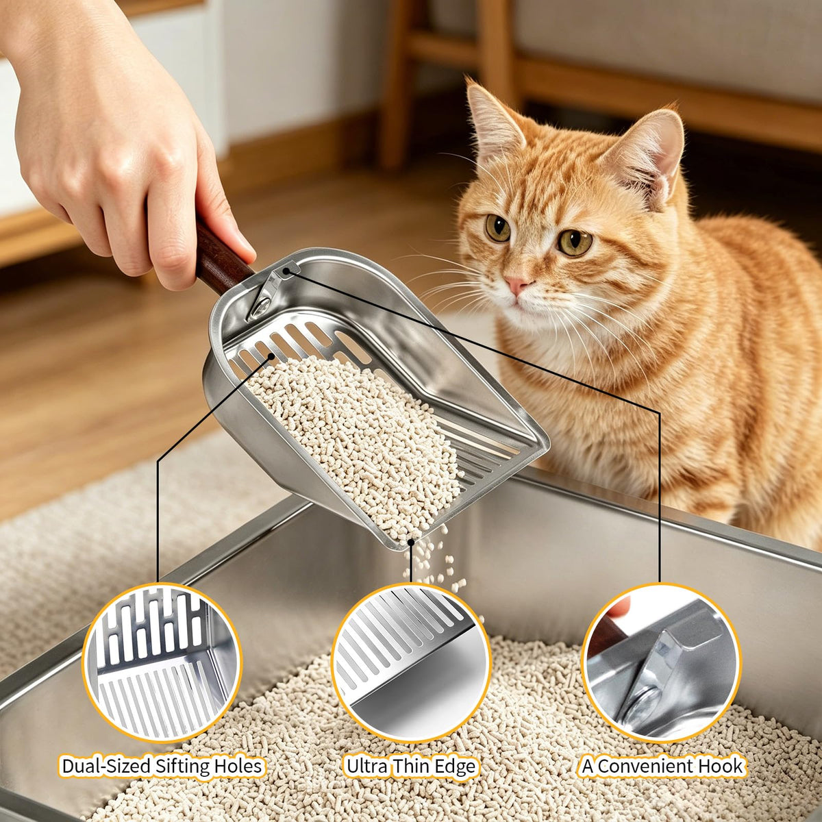 Stainless Steel Extra Large Enclosed Cat Litter Box R956