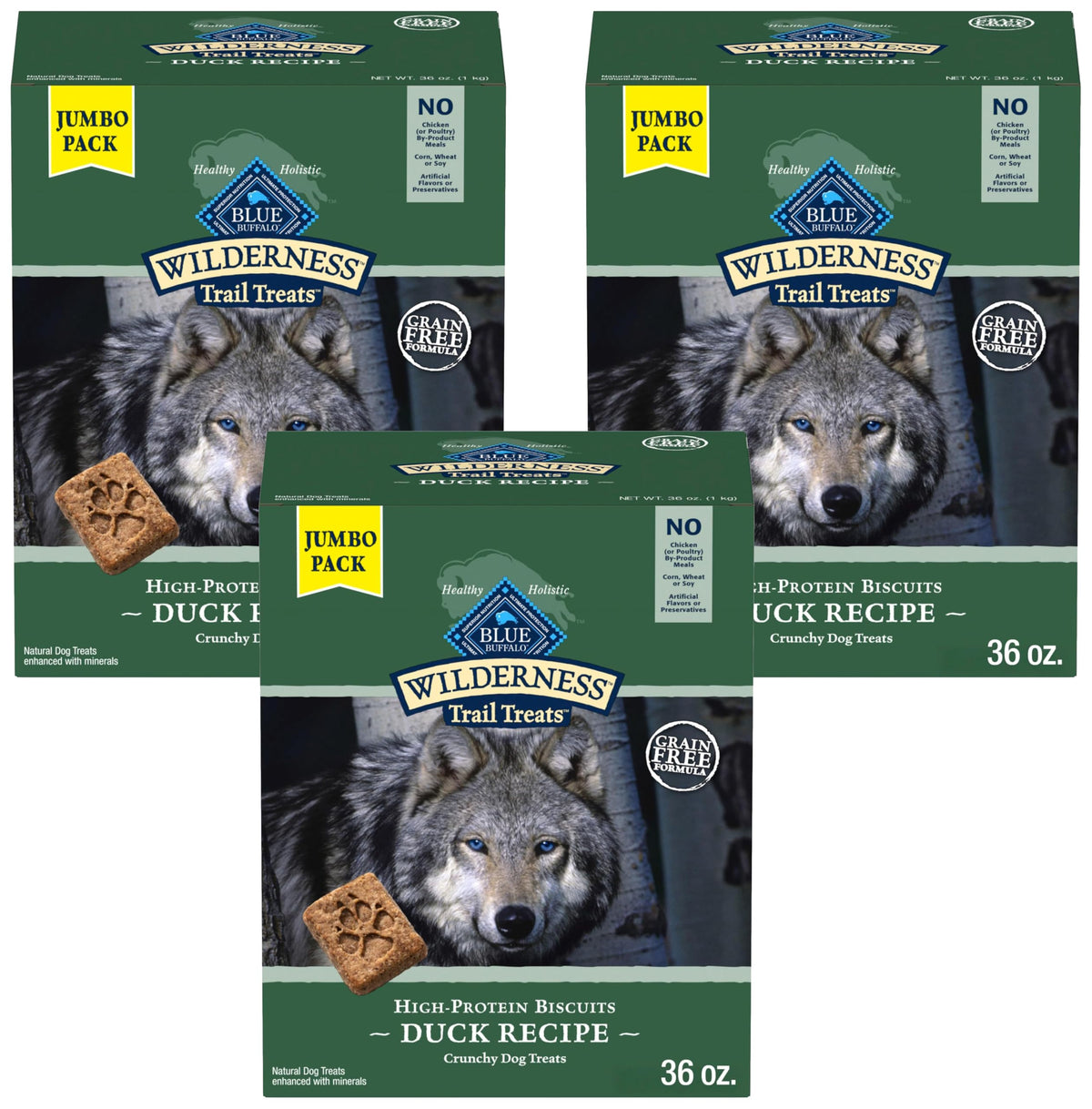 High Protein Grain Free Duck Recipe Dog Biscuits 36-oz Q991982