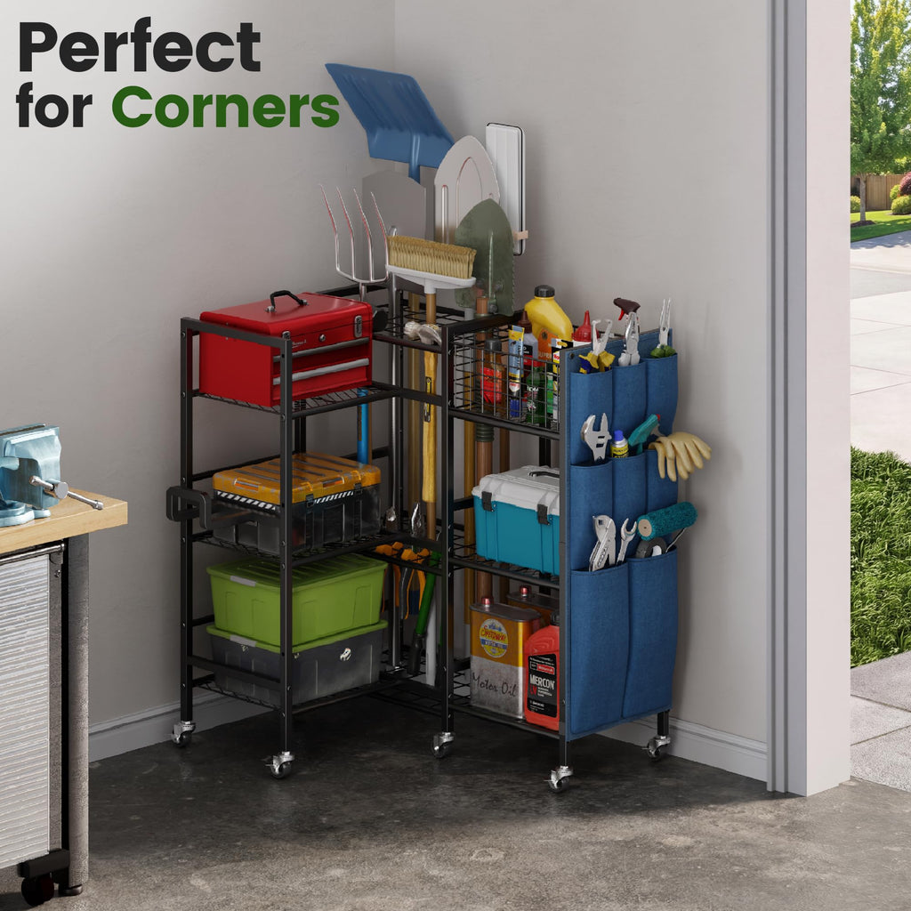 3-Sided Garden Tool Organizer with Wheels Q504658
