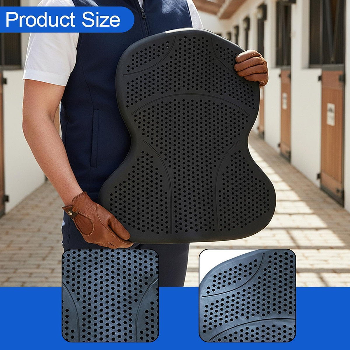 Silicone Gel Non Slip Washable Saddle Pad R408735