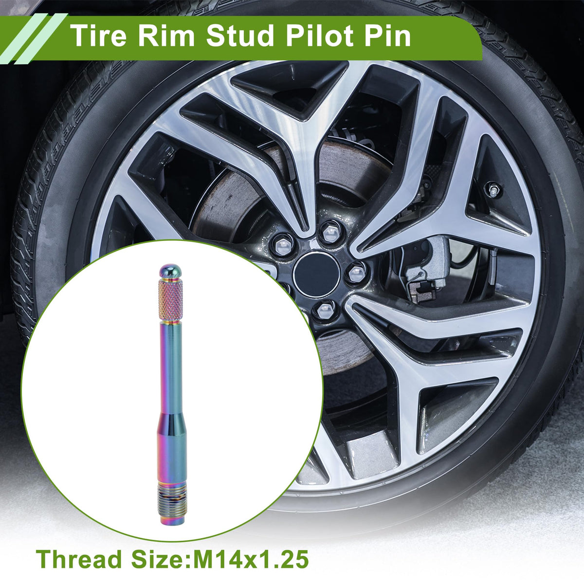 M14x1.25 120mm Wheel Alignment Pin Stainless Steel W4853