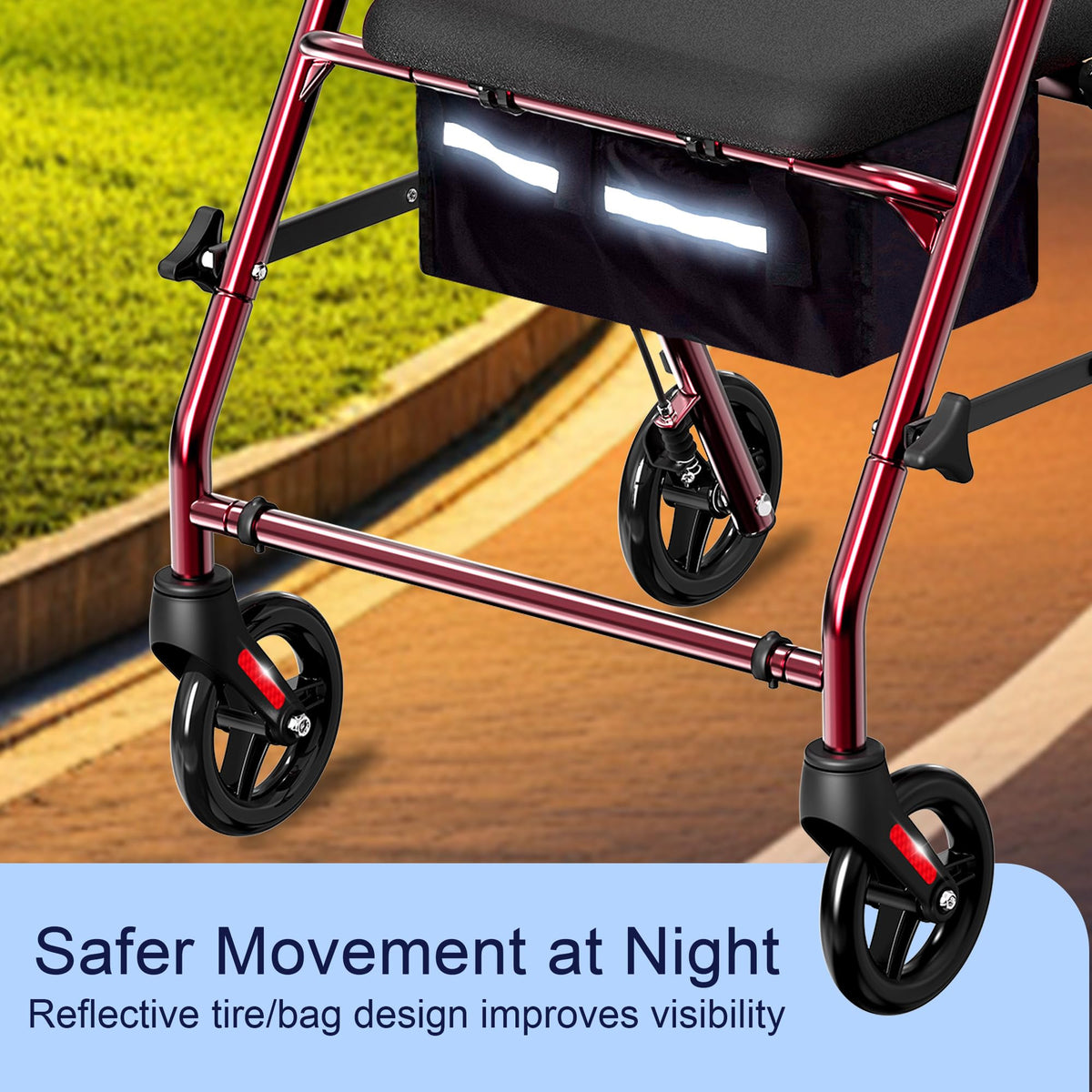Foldable Rollator Walker with Seat R79224