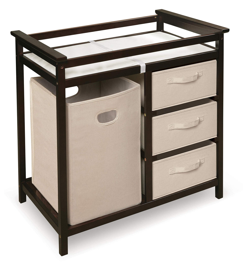 Baby Changing Table with Laundry Hamper and 3 Storage Drawers B89970