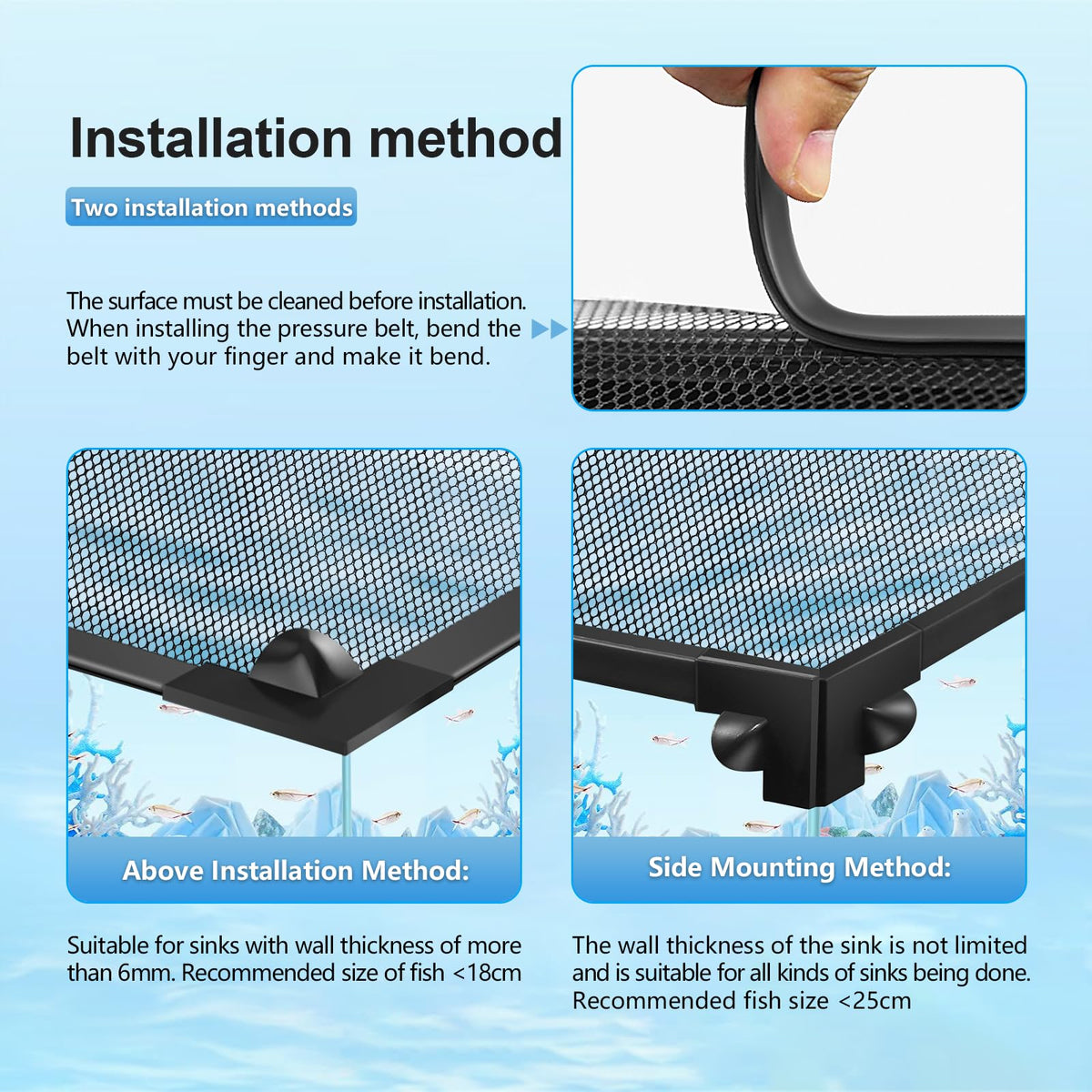 Magnetic Mesh Aquarium Cover W1291