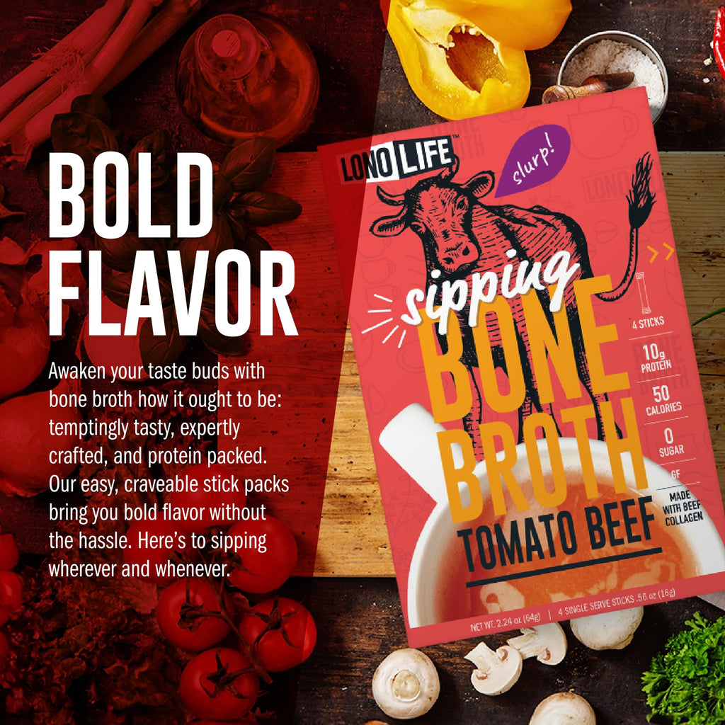 Tomato Beef Bone Broth Packets 10 Pack Z2530