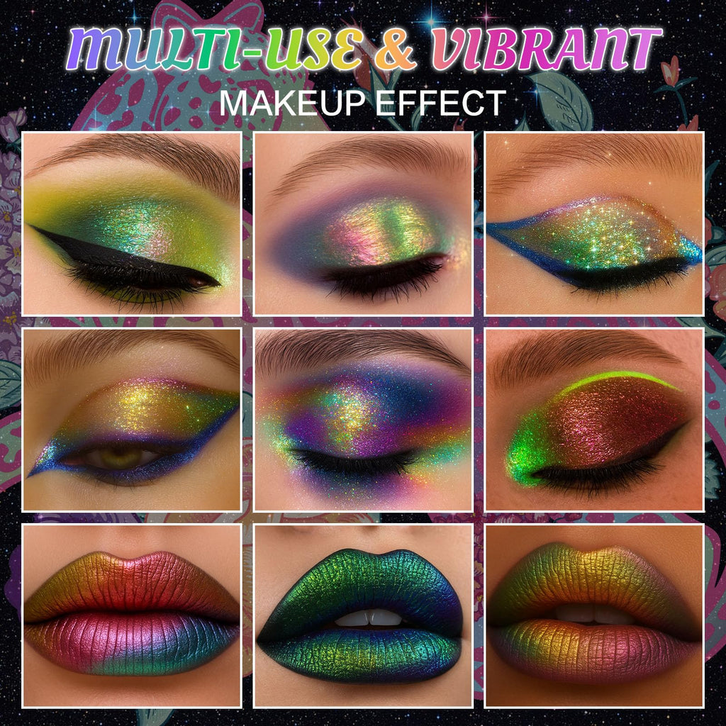 10 Colors Multichrome Shimmer Eyeshadow Palette B607436