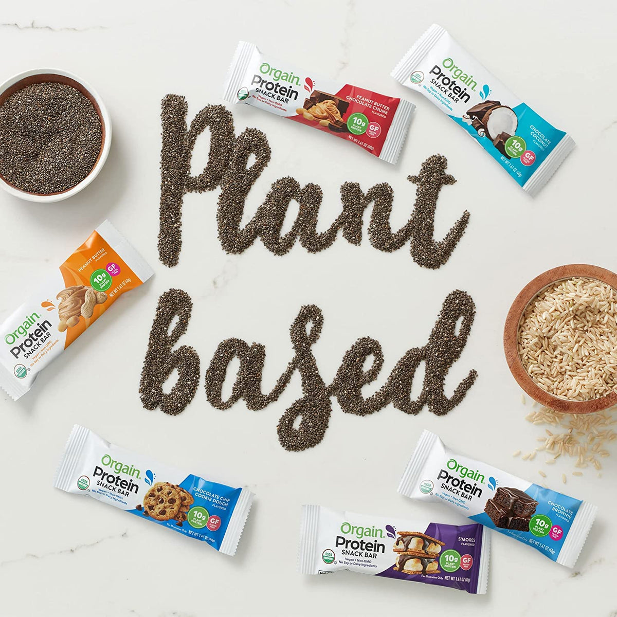 Organic Vegan Protein Powder and Protein Bars Bundle U193095