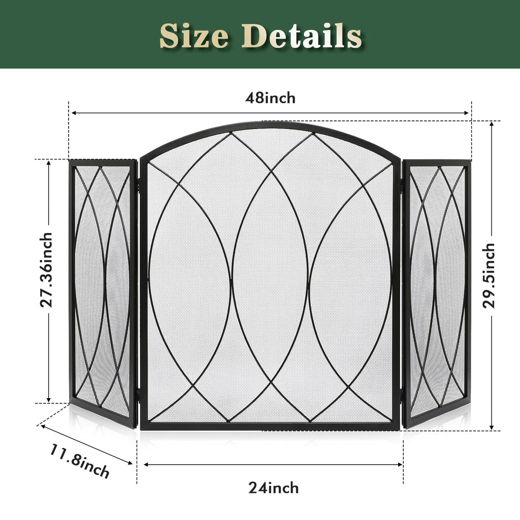 Wrought Iron Fireplace Screen T804015