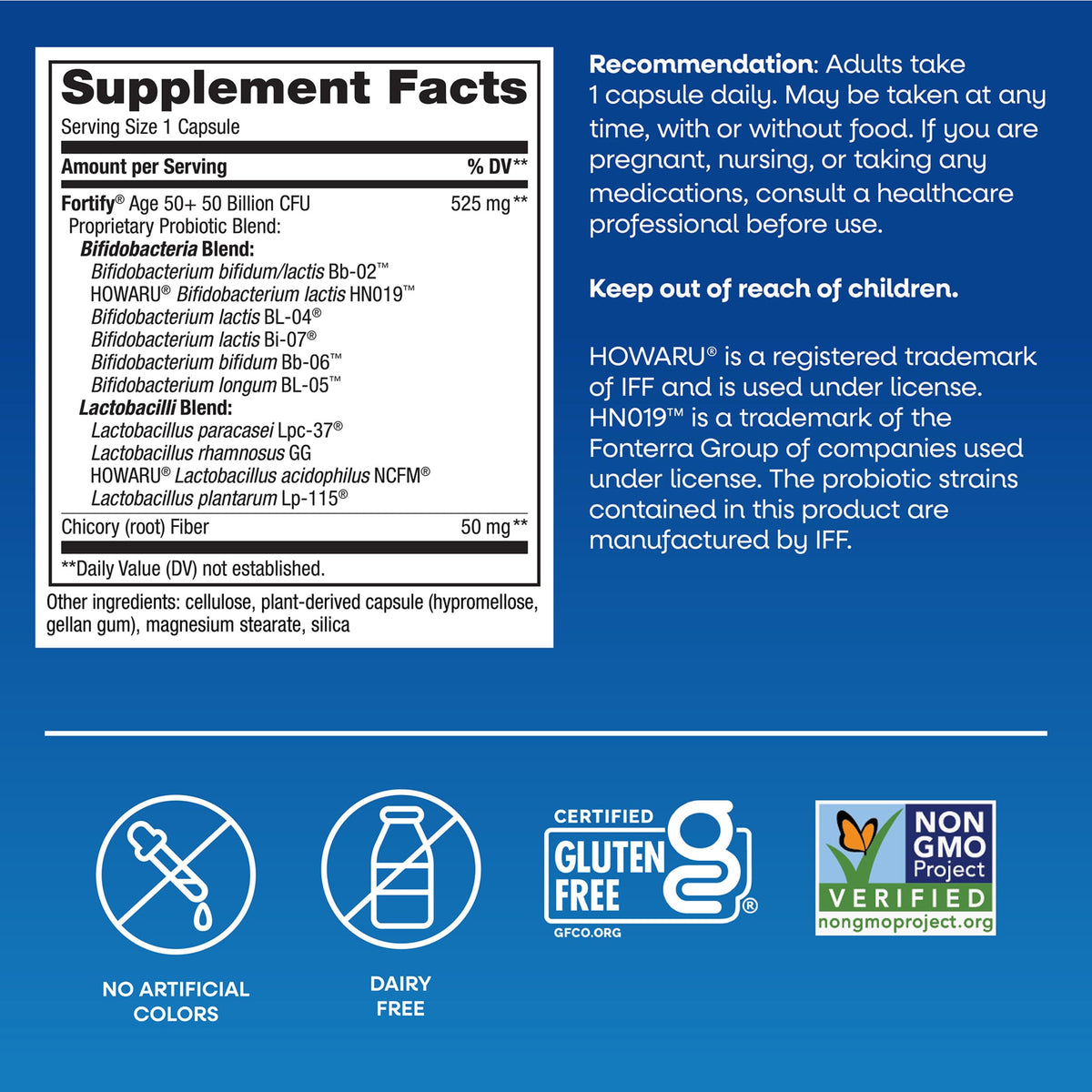 Probiotic 50 Billion Live Cultures 30 Capsules P404