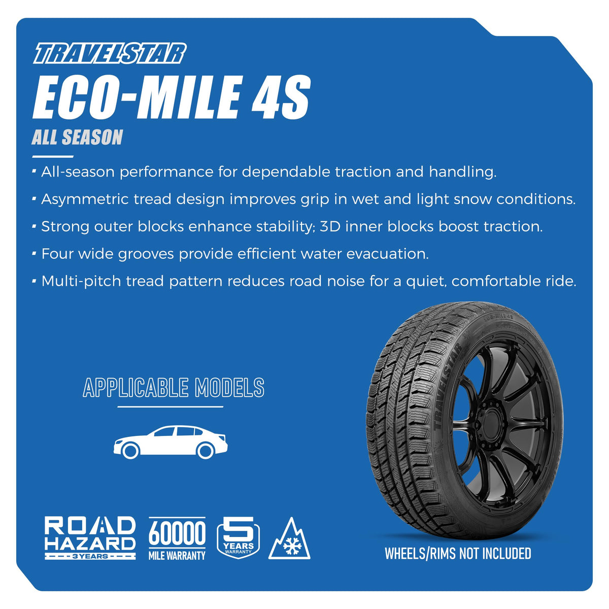 2 All Weather Tires 205/65R15 D60936