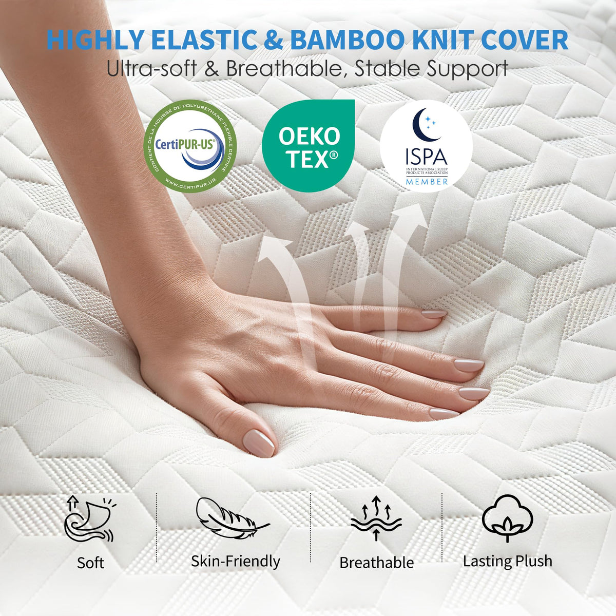 Queen 6 Inch Foldable Gel Memory Foam Mattress W607183