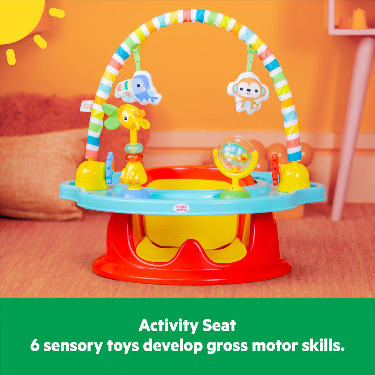 3-in-1 Baby Activity Seat with Toys, Snacking Tray, Booster Seat H6151