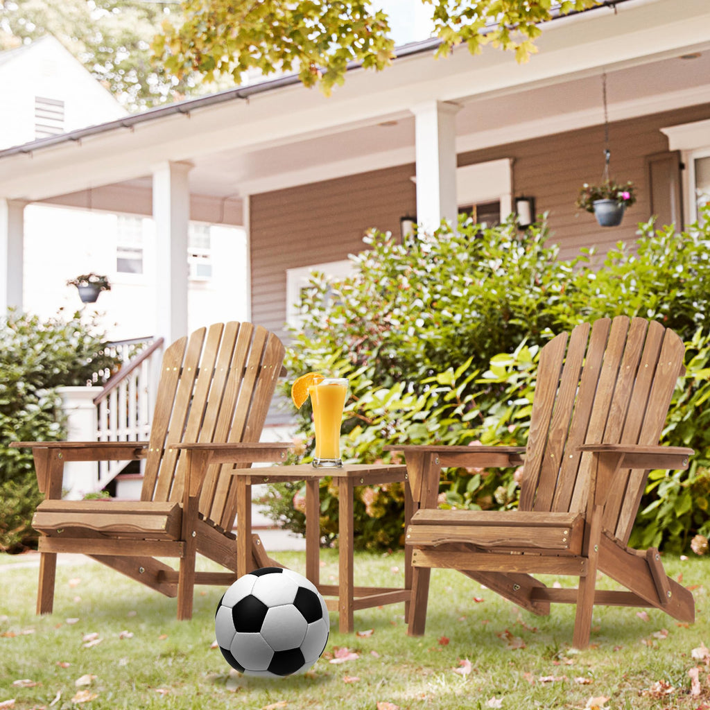 Adirondack Chair Set of 2 Wooden Folding Outdoor Chair J2783