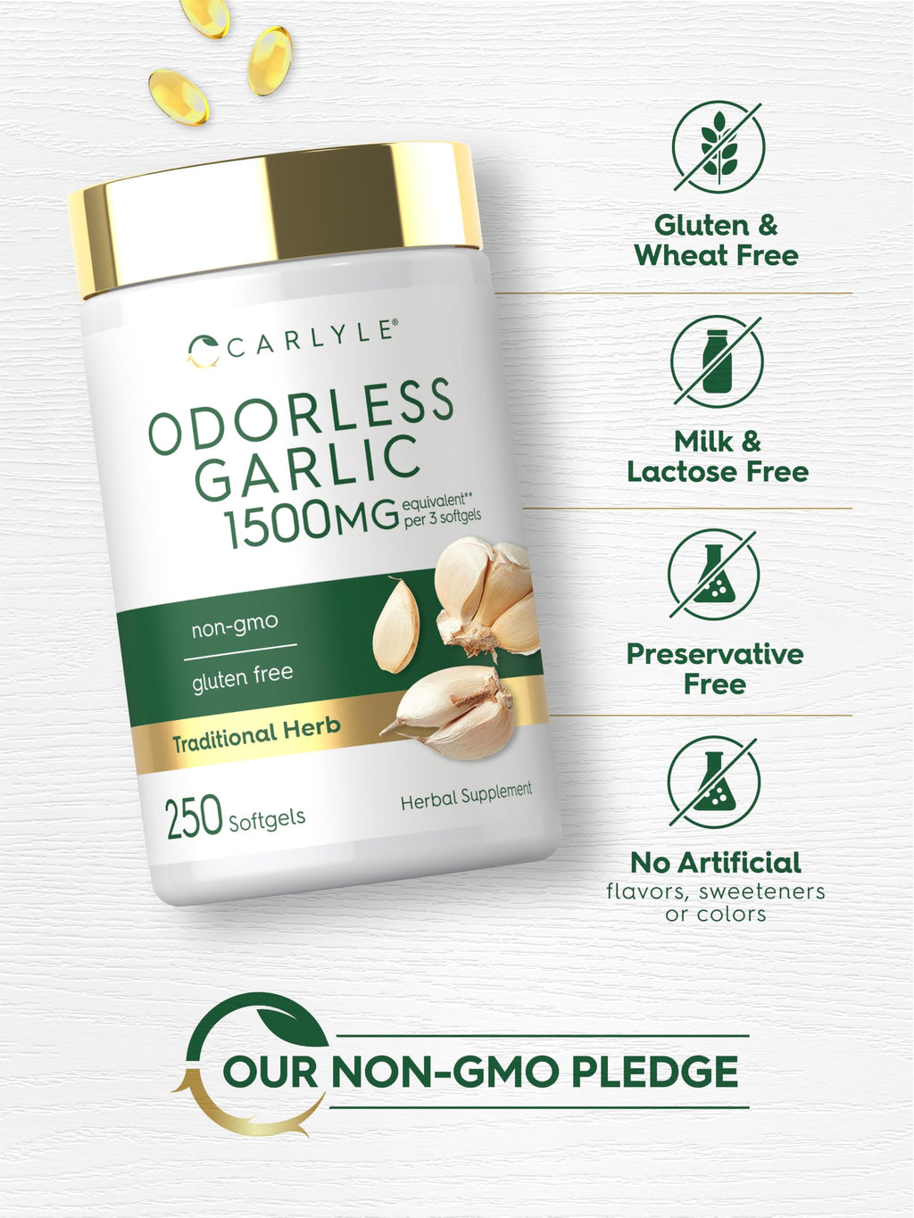 Odorless Garlic Supplement 250 Softgels Z472015