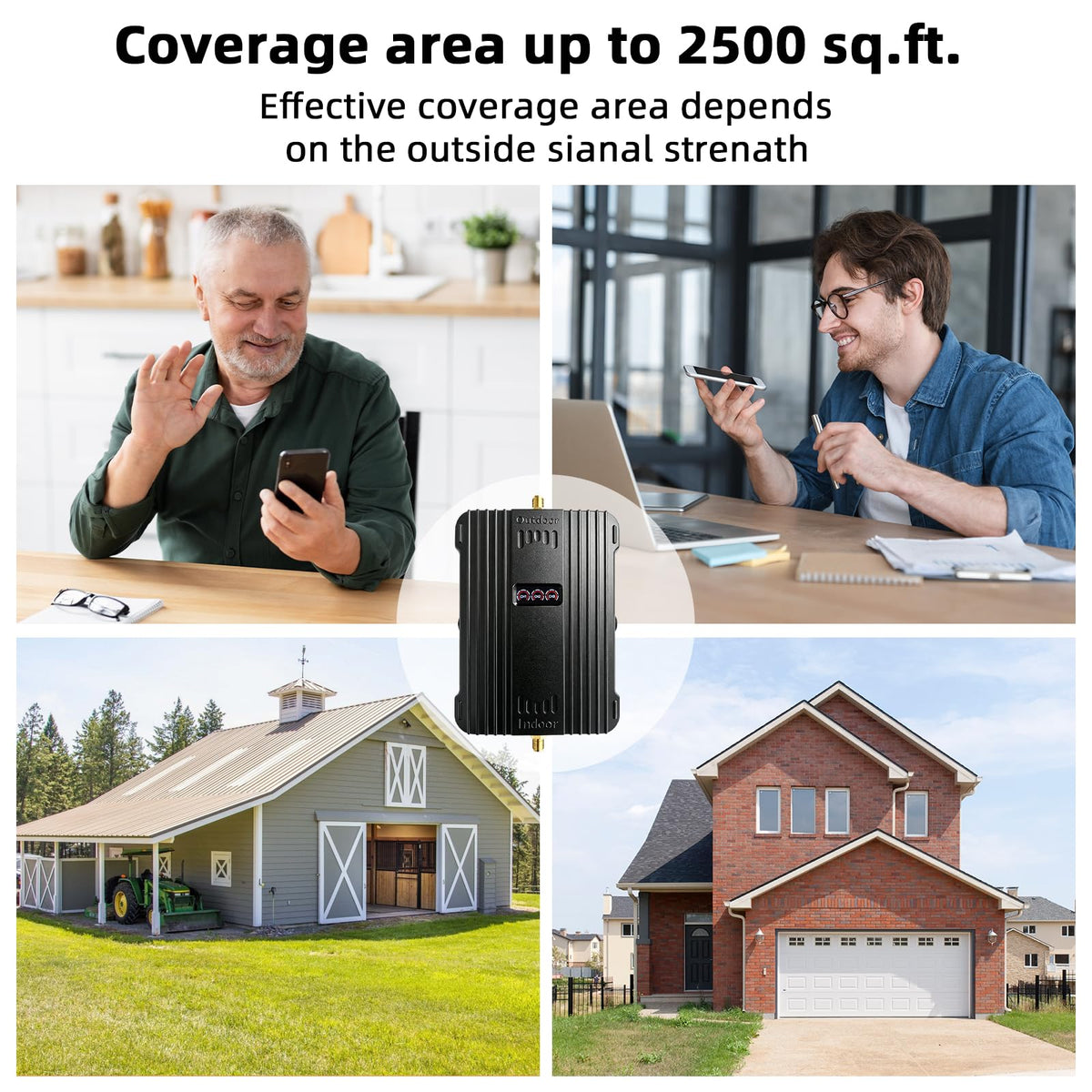 Cell Phone Booster 5G 4G LTE 3G Up to 3000Sq Ft R576527