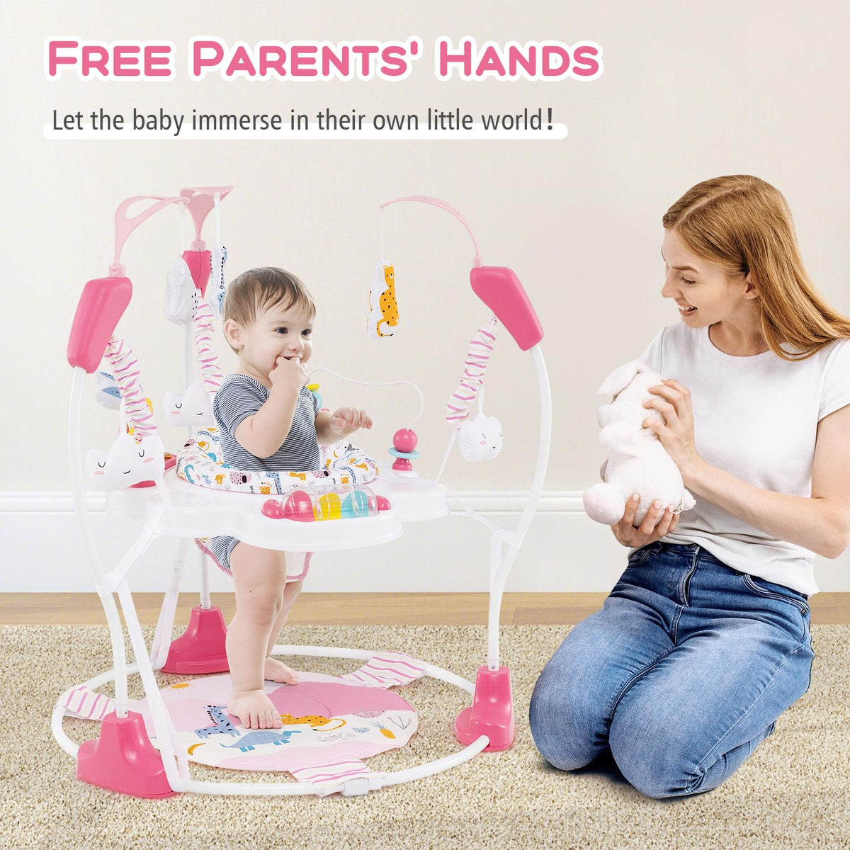 Pink 3 in 1 Baby Jumpers and Bouncers D889