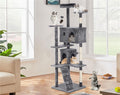 70 Inch Multi-Level Cat Tree with Scratching Post, Condo, Plush Perch I211389