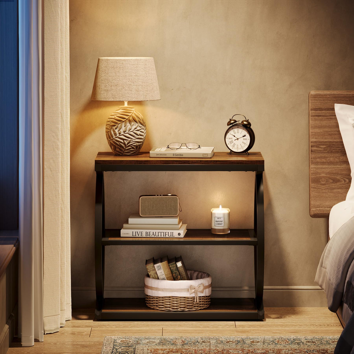 3-Tier Narrow End Table C298