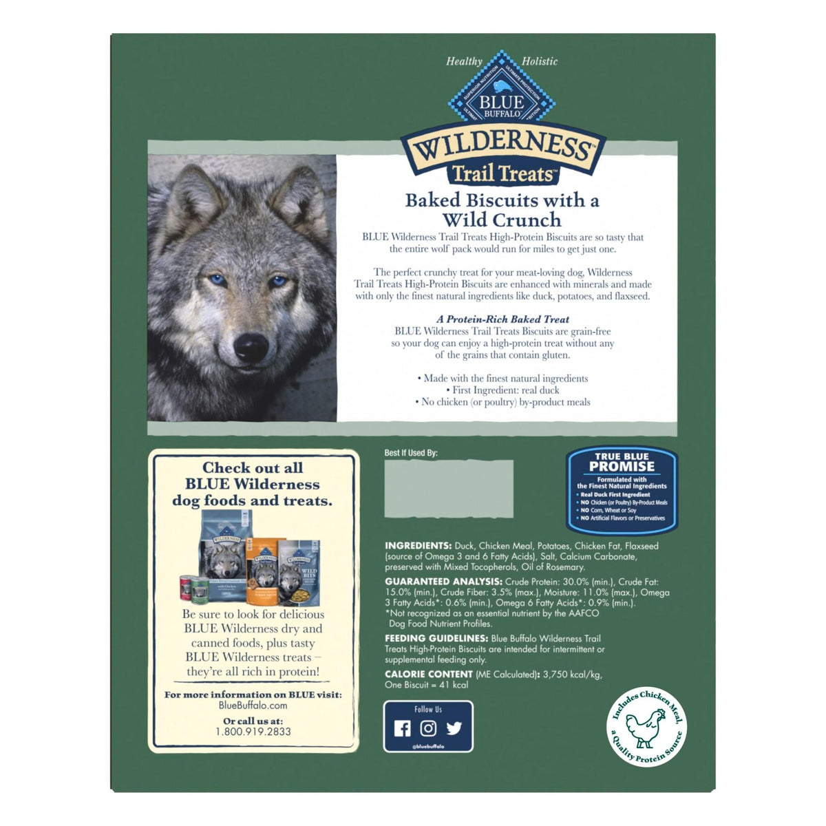 High Protein Grain Free Duck Recipe Dog Biscuits 36-oz Q991982