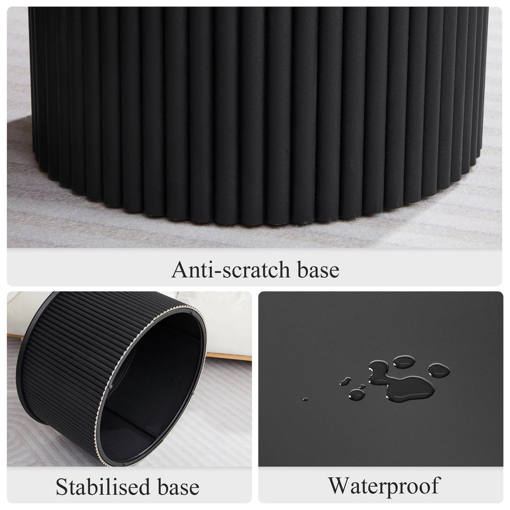 Fluted Round Nesting Coffee Table Set of 2 B980815