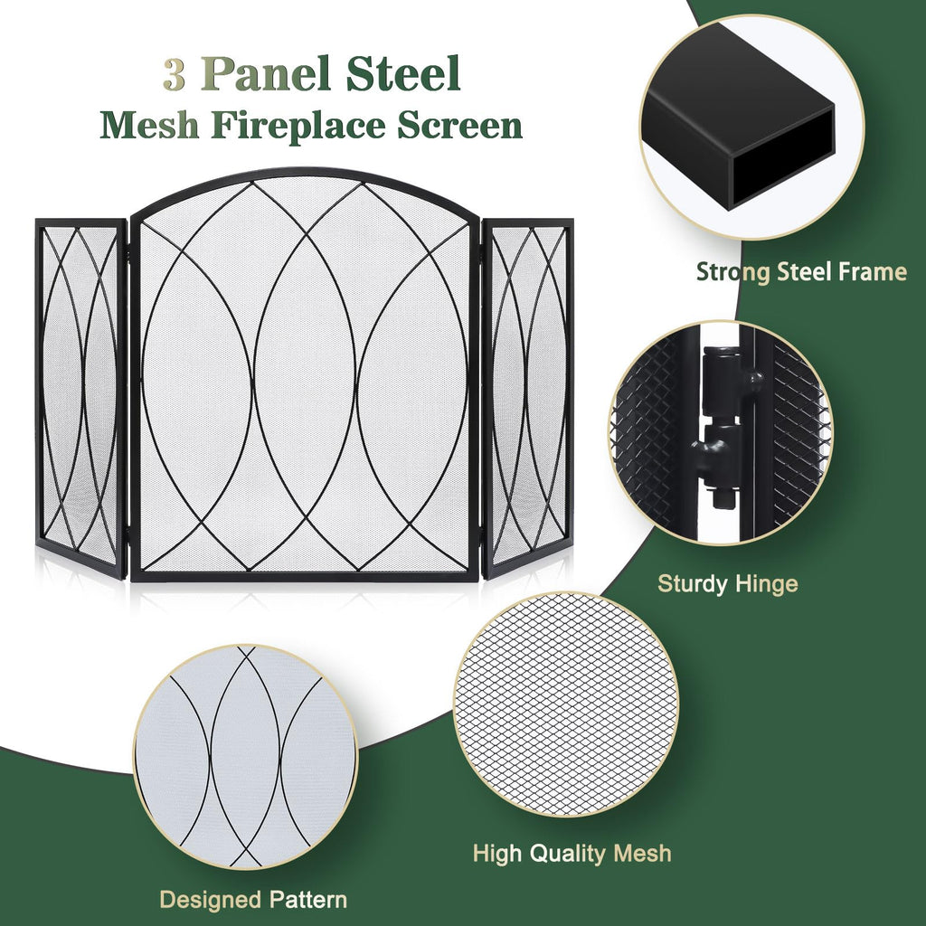 Wrought Iron Fireplace Screen T804015