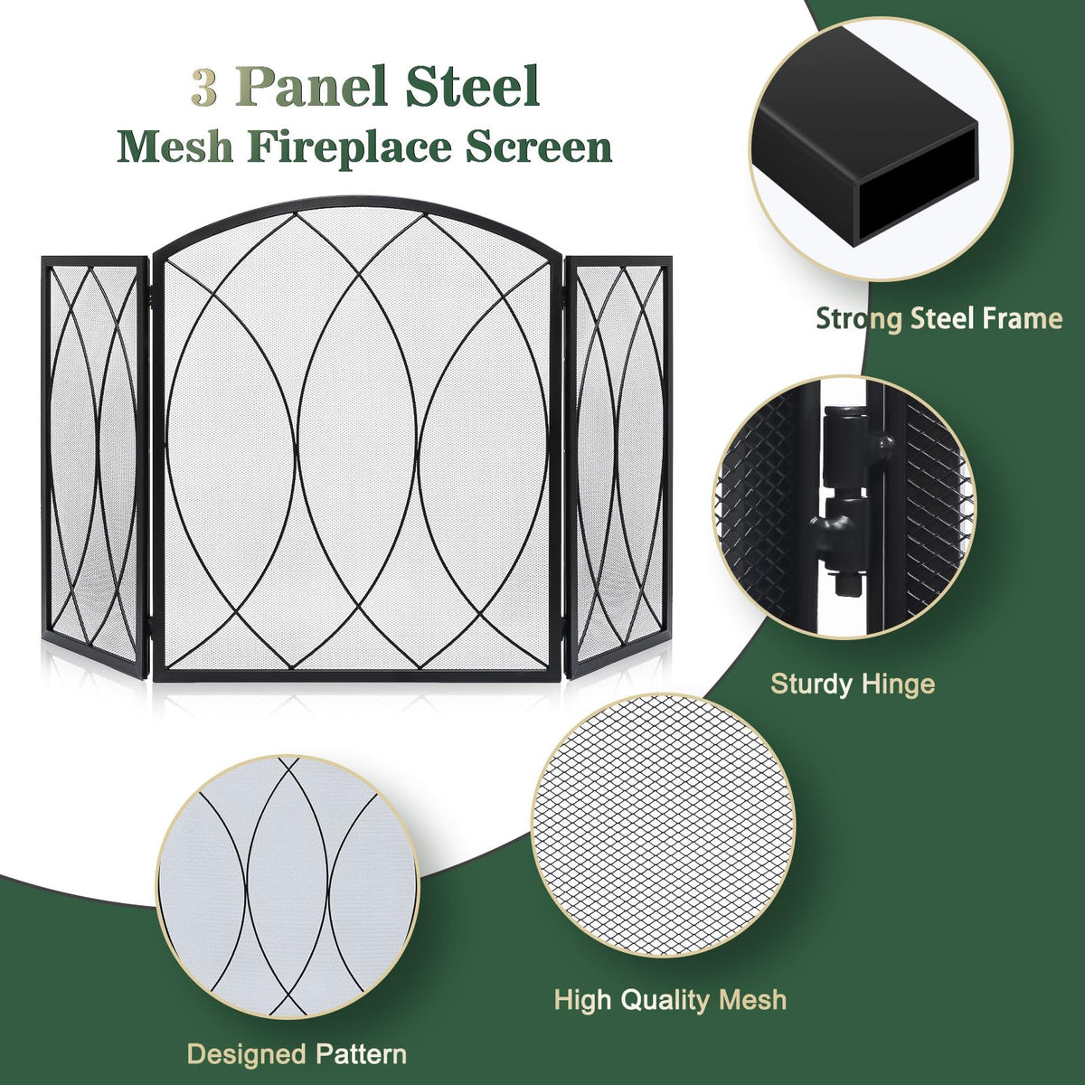 Wrought Iron Fireplace Screen T804015
