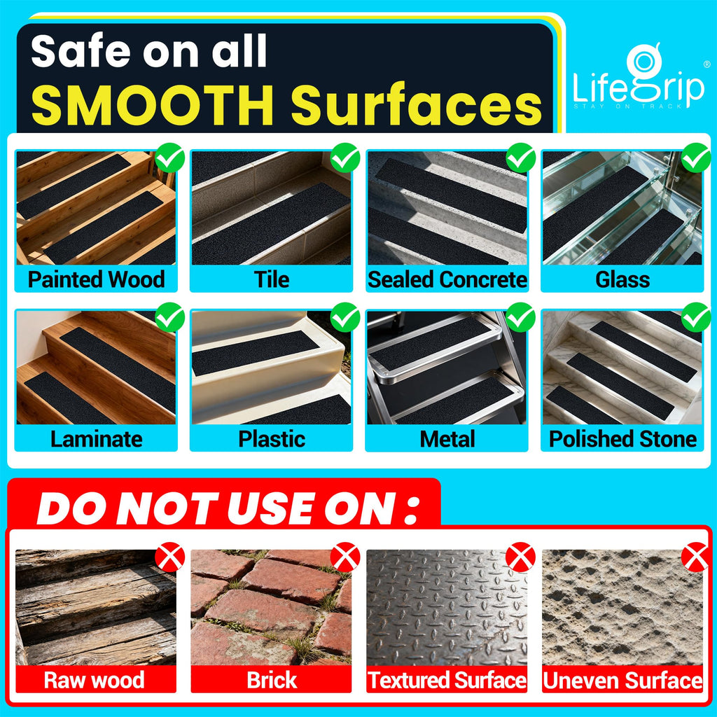 Clear Anti Slip Tape 1" x17Ft Waterproof Grip Tape Y87374