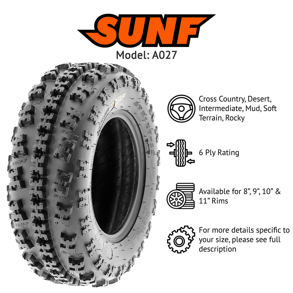 2 ATV Tires 19x7-8 Knobby 6 PR R74447