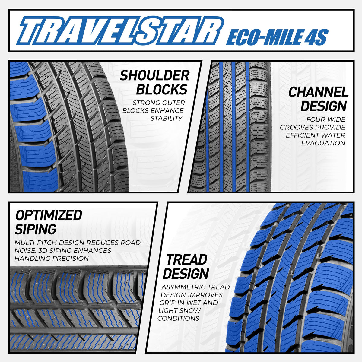 2 All Weather Tires 205/65R15 D60936