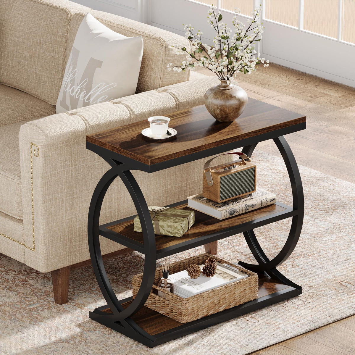 3-Tier Narrow End Table C298