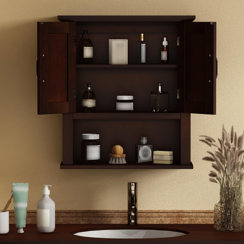 Wood Bathroom Wall Cabinet with Door Q639